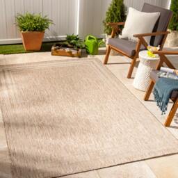 Rackhams Tuareg-Cottage Beige Ivory In- & Outdoor Jute-Look Rug - 200 x 275 cm