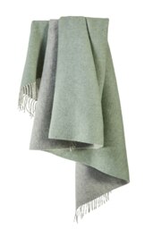 Rackhams 100% Pure New Wool Dartmoor Throw Blanket Made in Wales - Green - thumbnail 2