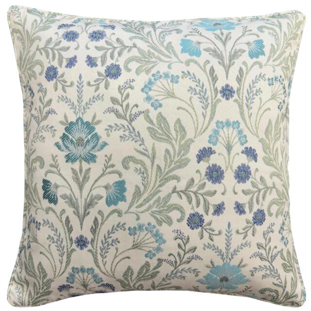 Rackhams Pair of Cotswold Floral Double Sided Zip Opening Cushions - Cases Only - Blue