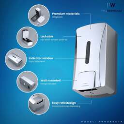 Rackhams 1000ml Soap Dispenser in White - thumbnail 3