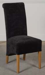 Rackhams Montana Fabric Dining Chair - Black - 1 - thumbnail 3