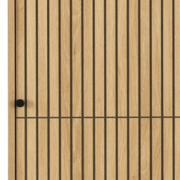 Rackhams Albany Wardrobe 2 Doors in Oak/Black Legs - Oak & Black - Malemine - 1 - thumbnail 6