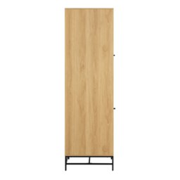 Rackhams Albany Wardrobe 2 Doors in Oak/Black Legs - Oak & Black - Malemine - 1 - thumbnail 3