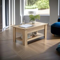 Rackhams Lift-Up Wooden Coffee Table with Hidden Storage - thumbnail 3