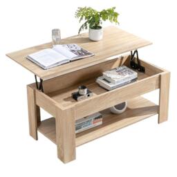 Rackhams Lift-Up Wooden Coffee Table with Hidden Storage