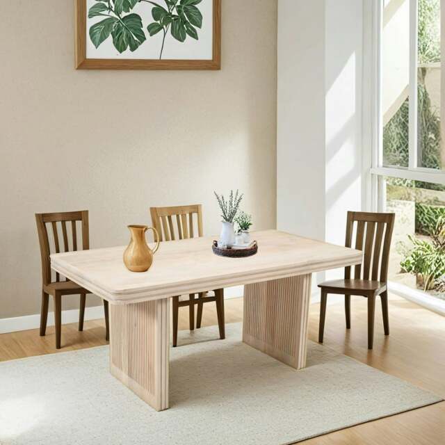 Rackhams Rayne Mango Wood Dining Table - Wood - 175X90X78cm (LXDXH) - Dining Table - image 1
