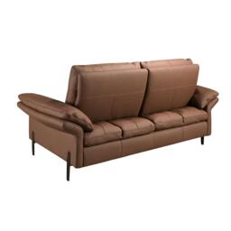 Rackhams Brown leather sofa 6241/6242 - 195 x 118 x 94 - Brown - Dark Steel - 2 - thumbnail 6