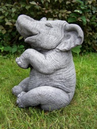 Rackhams Stunning Trunk-Up Large Elephant Garden Ornament - thumbnail 6
