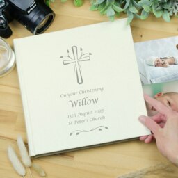 Rackhams Personalised Silver Cross Square Photo Album - thumbnail 2