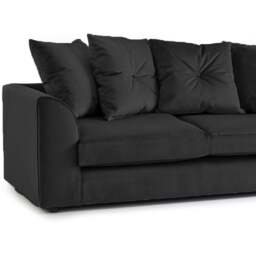 Rackhams Fernando Plush Velvet Fabric 3 Seater Sofa - Grey - thumbnail 6