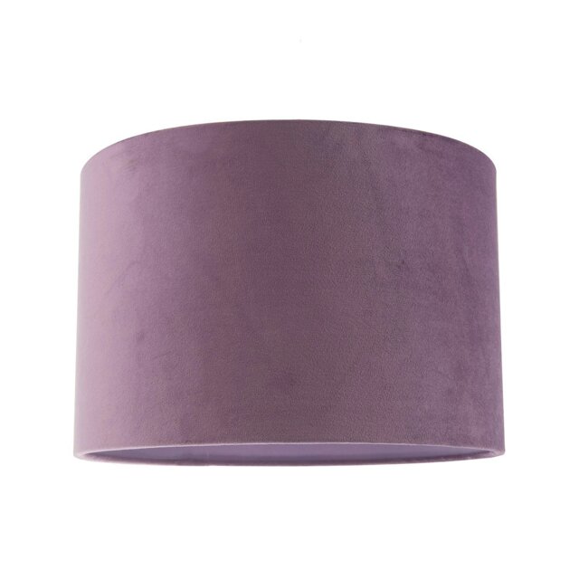 Rackhams Soft Velvet Dark Lilac Fabric Round Lamp Shade for Table or Pendant - image 1