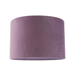 Rackhams Soft Velvet Dark Lilac Fabric Round Lamp Shade for Table or Pendant