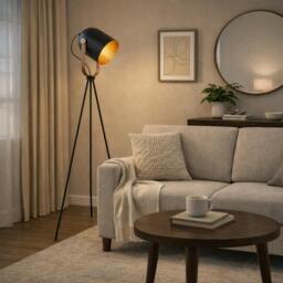 Rackhams Noelle Strap Black Floor Lamp - thumbnail 2