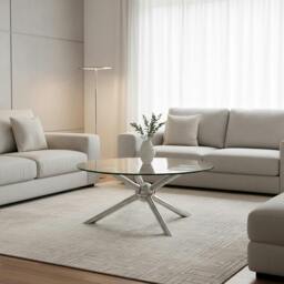 Rackhams Novo Round Silver Coffee Table