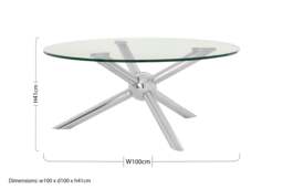 Rackhams Novo Round Silver Coffee Table - thumbnail 3