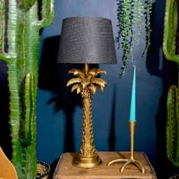 Rackhams Black Mock Crocodile Mini French Drum Lampshade - thumbnail 2