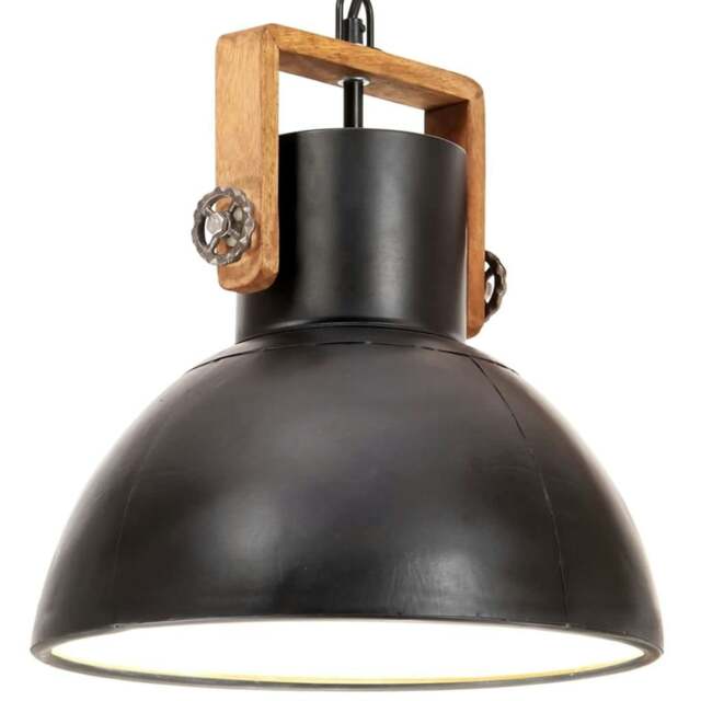 Rackhams Industrial Hanging Lamp 25 W Black Round 30 cm E27