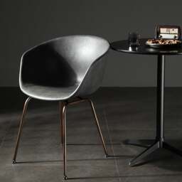 Rackhams Herron Dining Chair, PU Leather - Light Brown - thumbnail 4