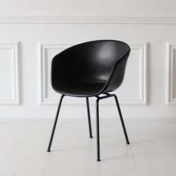 Rackhams Herron Dining Chair, PU Leather - Light Brown - thumbnail 6