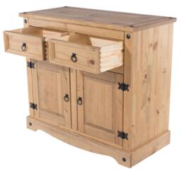 Rackhams Corona Small Sideboard with 2 Doors & 2 Drawers - Brown - thumbnail 4