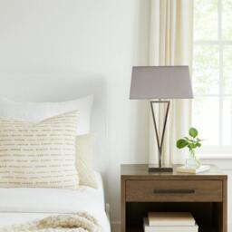 Rackhams Lizzie Chrome & Mocha Touch Table Lamp - thumbnail 2