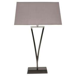 Rackhams Lizzie Chrome & Mocha Touch Table Lamp - thumbnail 3