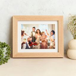 "Rackhams Solid Oak Picture Frame with Mount - Natural Finish - 6 x 8""" - thumbnail 1