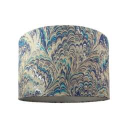 Rackhams Contemporary and Vivid Peacock Print 25cm Table/Pendant Lampshade in Soft Cotton