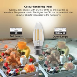 Rackhams B22 Bayonet Dimmable LED Filament Candle 4.5W Light Bulbs - Pack of 3 - thumbnail 6