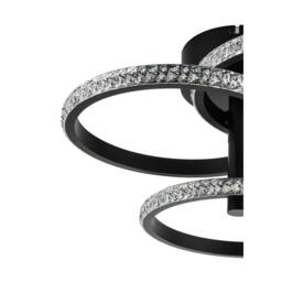 Rackhams Cowan 3 Ring Integrated LED Beaded Ceiling Light - Matt Black - thumbnail 5