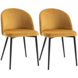 Rackhams Modern Upholstered Fabric Bucket Seat Dining Chairs Set of 2 - thumbnail 6