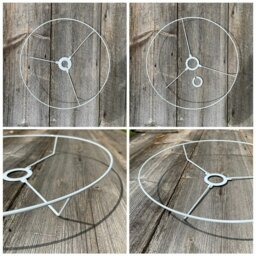 "Rackhams Handmade Velvet Lampshade in Dust - Ceiling Pendant / Arc Lamp - 50cm diameter x 25cm Height (20"" x 10"")" - thumbnail 3