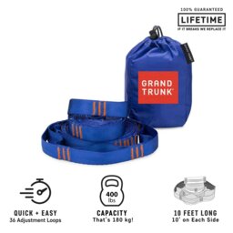 Rackhams Trunk Straps - Hammock Suspension Straps - Blue - thumbnail 1