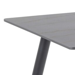 Rackhams Wicklow Ceramic Dining Table in Black - Black - No - Black - thumbnail 4