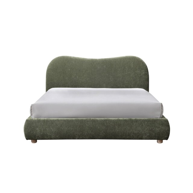 Rackhams Wave Bed in Natural Weave - King Size - Olive - Olive - image 1