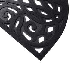 Rackhams Victorian Style Eco Halfmoon Outdoor Doormat - Black - thumbnail 4