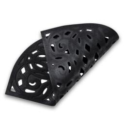 Rackhams Victorian Style Eco Halfmoon Outdoor Doormat - Black - thumbnail 5