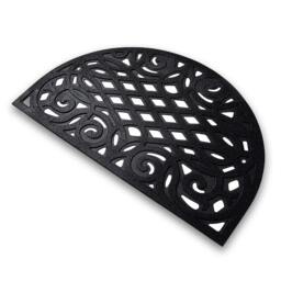 Rackhams Victorian Style Eco Halfmoon Outdoor Doormat - Black - thumbnail 2