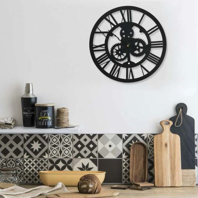Rackhams Wall Clock Black 30 cm Acrylic