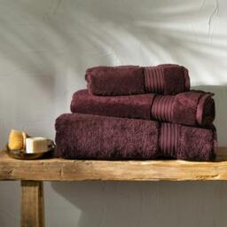 Rackhams Aubergine Egyptian Cotton Hand Towel - 2 Pack - thumbnail 2
