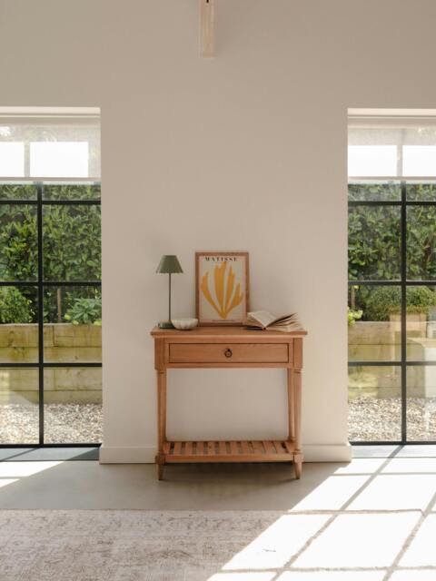 Rackhams Blenheim Oak Console Table. Slimline Wooden Hall Table with Storage - Small - image 1