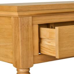 Rackhams Blenheim Oak Console Table. Slimline Wooden Hall Table with Storage - Small - thumbnail 4