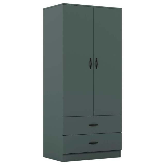 Rackhams Riano 2 Door 2 Drawer Wardrobe - Green - image 1