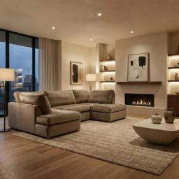 Rackhams Lorien U Shape Sofa - Plush Beige - U Shape