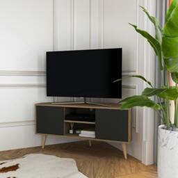 "Rackhams Lesson Corner TV Stand TV Unit TV Cabinet for TVs up to 55"" - White Bendire" - thumbnail 3