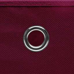 Rackhams Storage Boxes with Covers 4 pcs 28x28x28 cm Dark Red - thumbnail 5