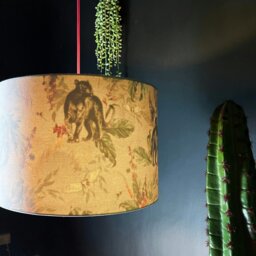 "Rackhams Dust Deadly Night Shade Silhouette Lampshade in Cloud - Ceiling Pendant / Arc Lamp - 30cm diameter x 25cm Height (12"" x 10"")" - thumbnail 2