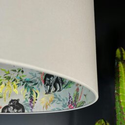 "Rackhams Dust Deadly Night Shade Silhouette Lampshade in Cloud - Ceiling Pendant / Arc Lamp - 30cm diameter x 25cm Height (12"" x 10"")" - thumbnail 3