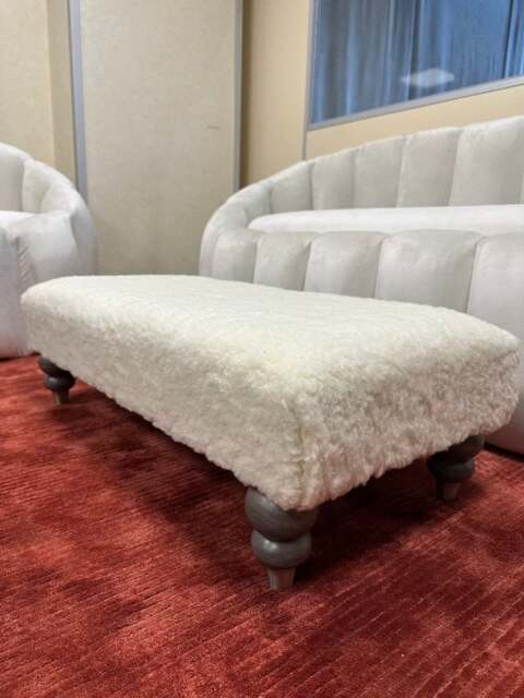 Rackhams Luxury Footstool – Soft Cozy Fur Bench for Living Room Comfort - 40 x 18 Inches (102 x 46cm) - image 1