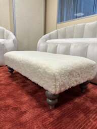 Rackhams Luxury Footstool – Soft Cozy Fur Bench for Living Room Comfort - 40 x 18 Inches (102 x 46cm) - thumbnail 1